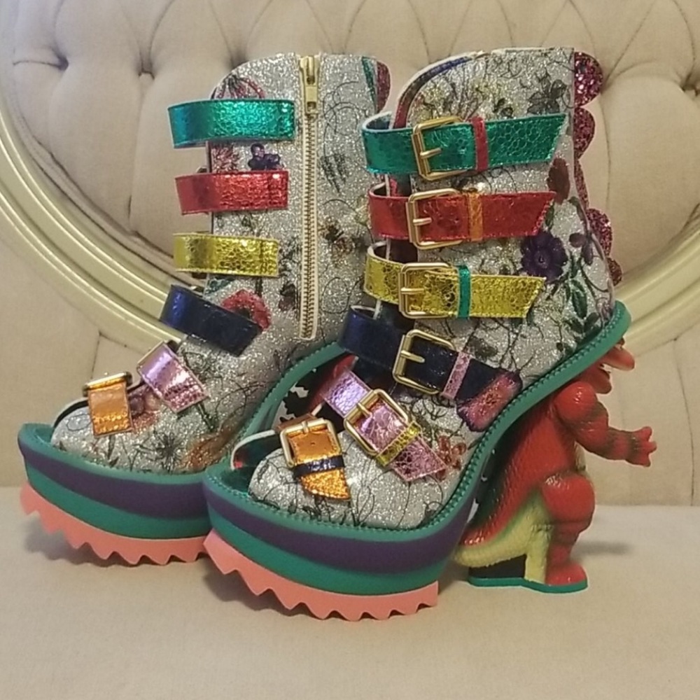 Irregular Choice Roarsum Roary Dinosaur Shoes - Picture 1 of 2